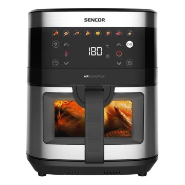 Sencor - Аерофритюрниця 9 л 1700 Вт/230 В чорна/матовий хром