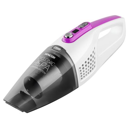 Sencor - Аккумуляторный пылесос с электрической вращающейся щеткой 2в1 110W/14,8V 2200 mAh белый