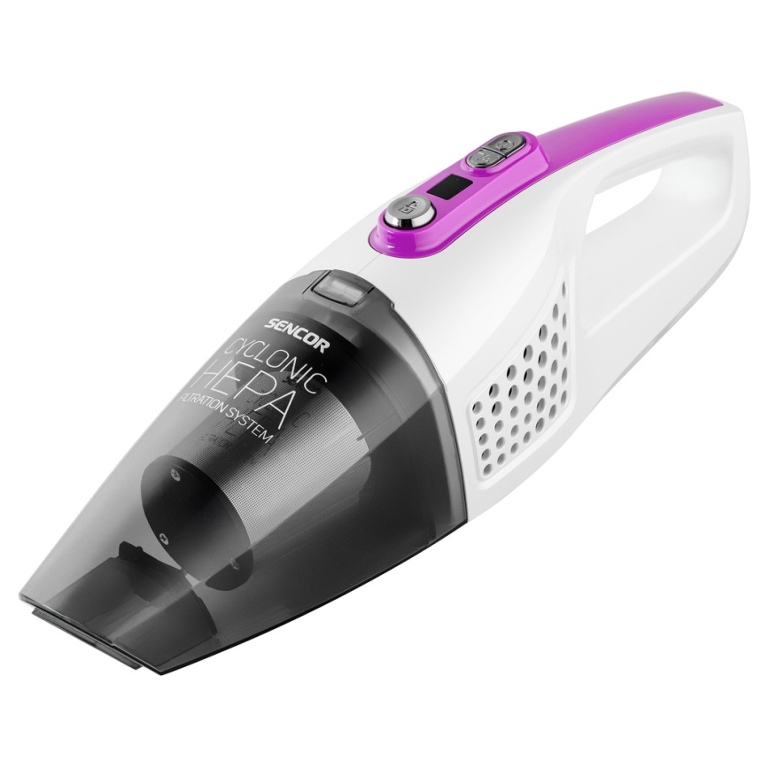 Sencor - Аккумуляторный пылесос с электрической вращающейся щеткой 2в1 110W/14,8V 2200 mAh белый
