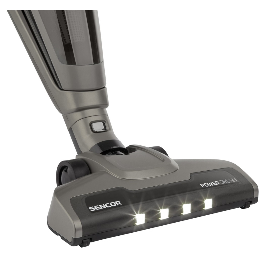 Sencor - Аккумуляторный пылесос с электрической вращающейся щеткой 2в1 110W/21,6V 2000 mAh серый