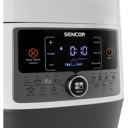 Sencor - Багатофункціональна електрична скороварка 5,5 л 1000W/230V білий/чорний