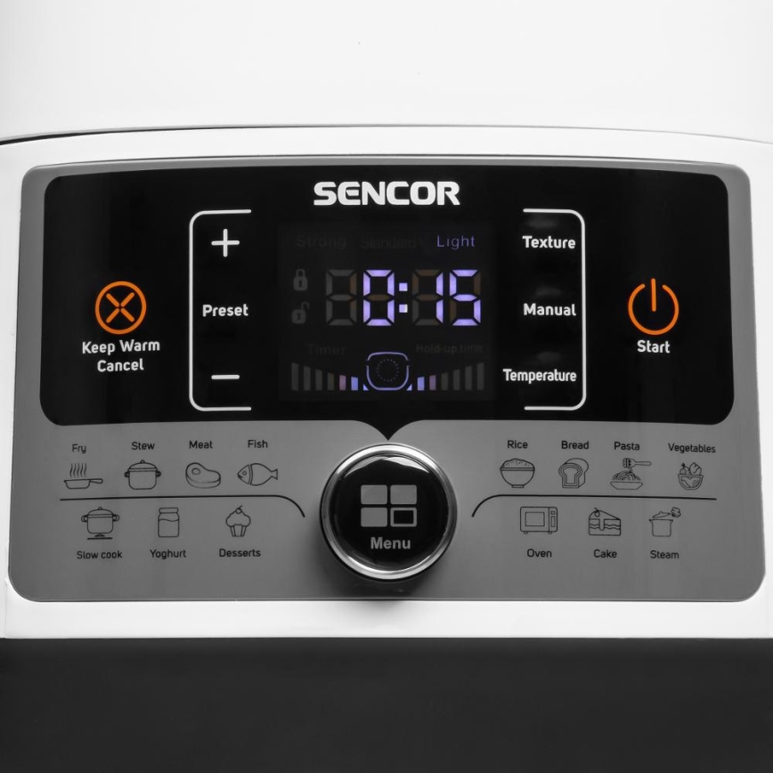 Sencor - Багатофункціональна електрична скороварка 5,5 л 1000W/230V білий/чорний