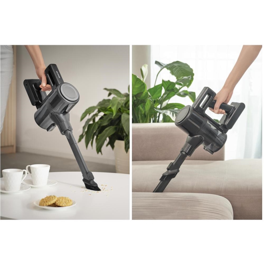 Sencor - Бездротовий вертикальний пилосос 2 в 1 200 Вт/2600 мА·год чорний