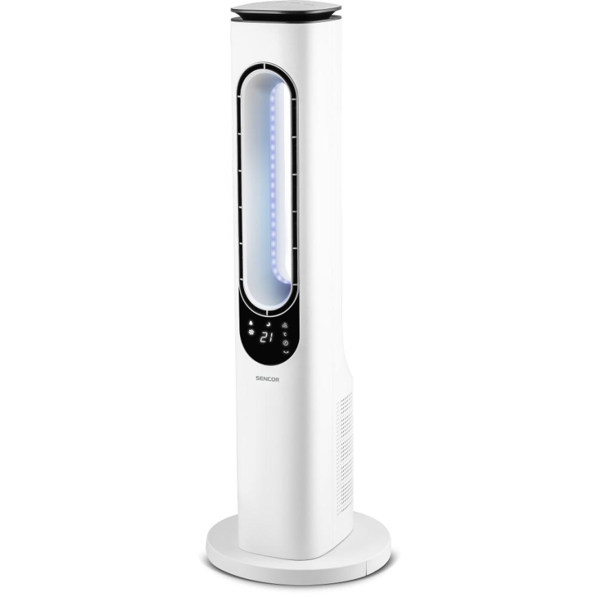 Sencor - Bladeless tower вентилятор 50W/230V белая + дистанционное управление