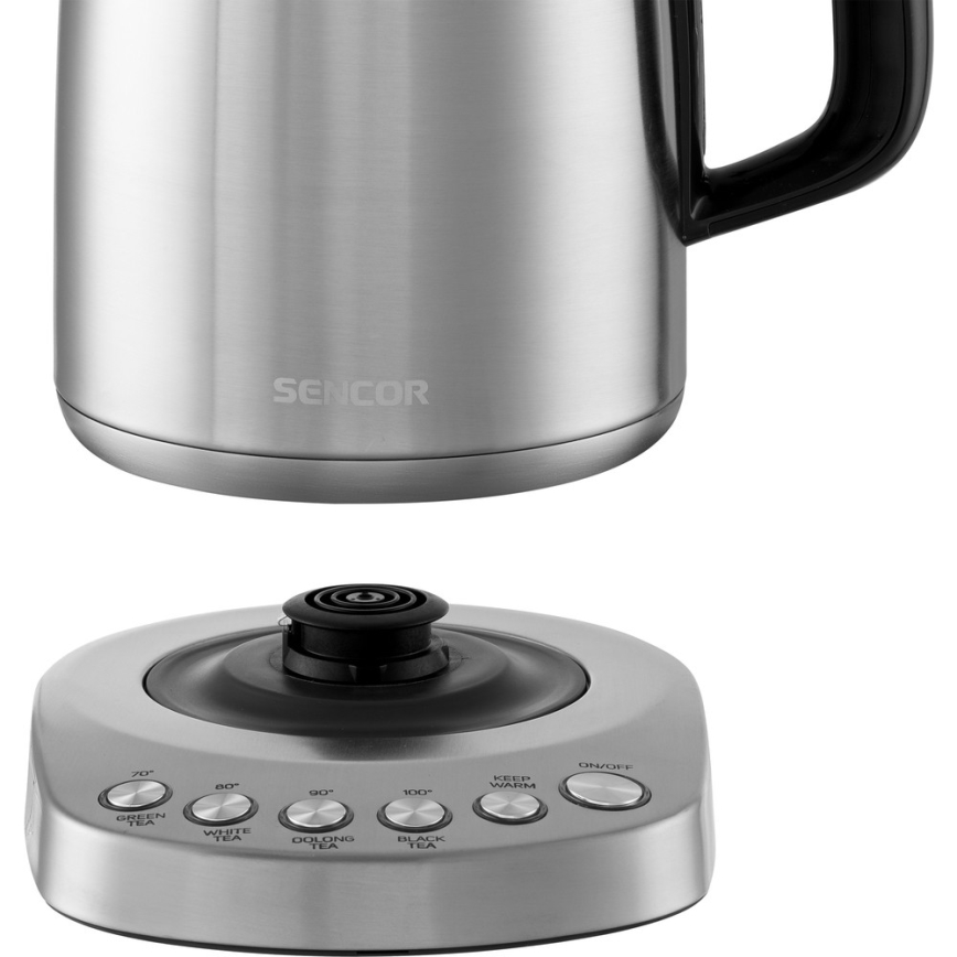 Sencor - Чайник с регулятором температуры 1,7 л. 2200W/230V нержавеющая сталь