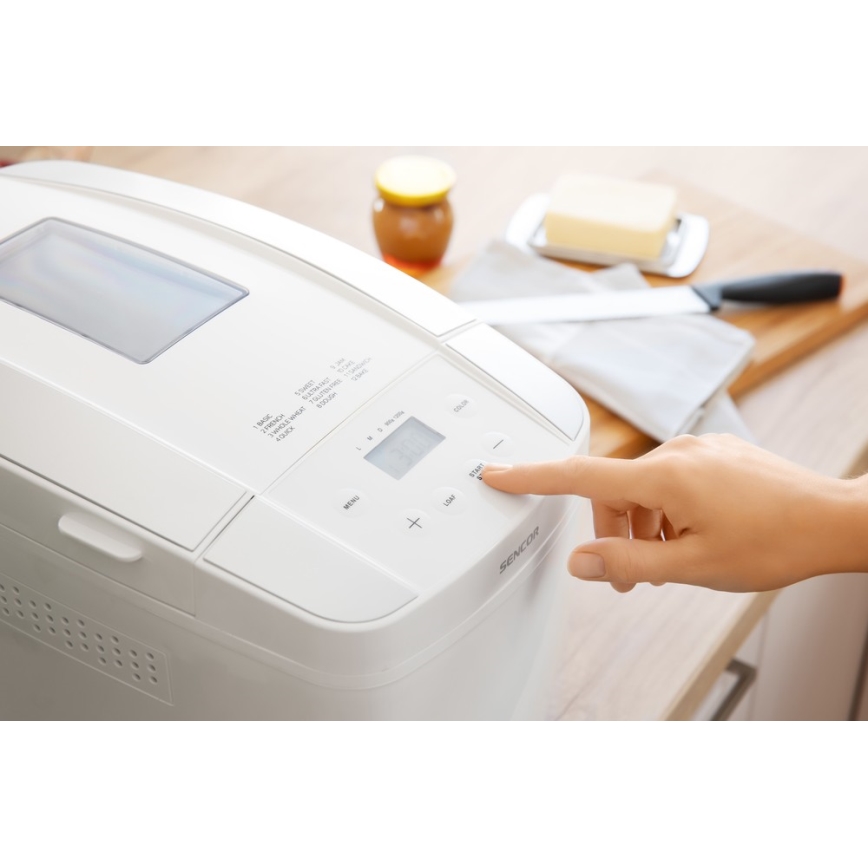 Sencor - Хлебопечка с LCD-дисплеем 800W/230V