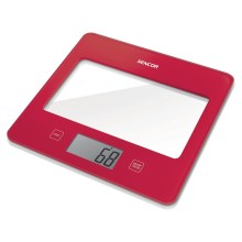 Sencor - Цифровые кухонные весы 1xCR2032 красный
