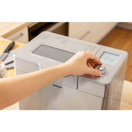 Sencor - Домашняя хлебопечка 550W/230V матовый хром
