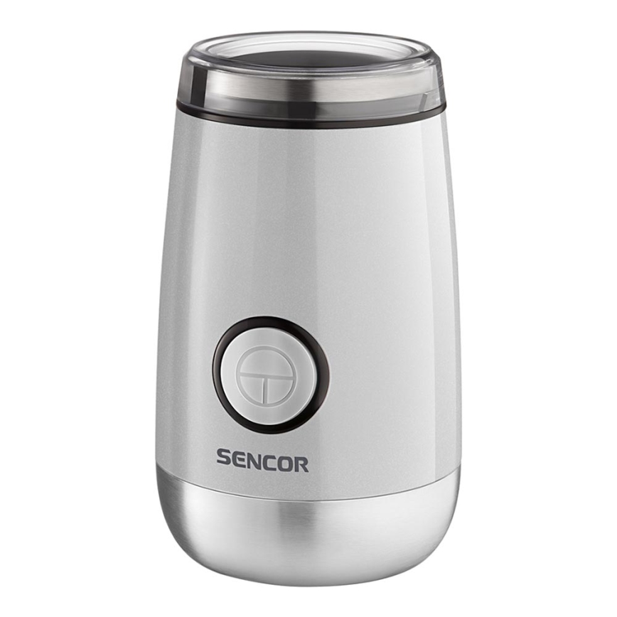 Sencor - Электрическая кофемолка 60 г 150W/230V белый/матовый хром