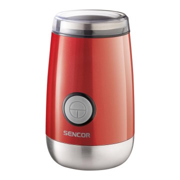 Sencor - Электрическая кофемолка 60 г 150W/230V красный/матовый хром