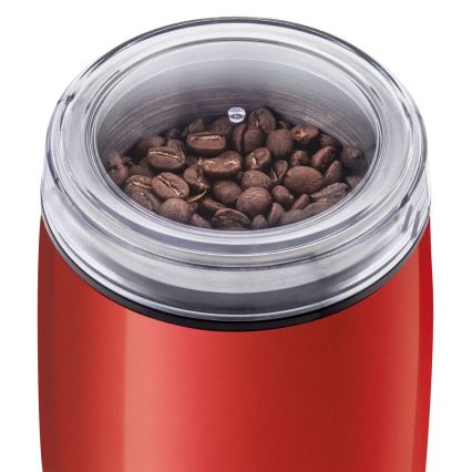 Sencor - Электрическая кофемолка 60 г 150W/230V красный/матовый хром