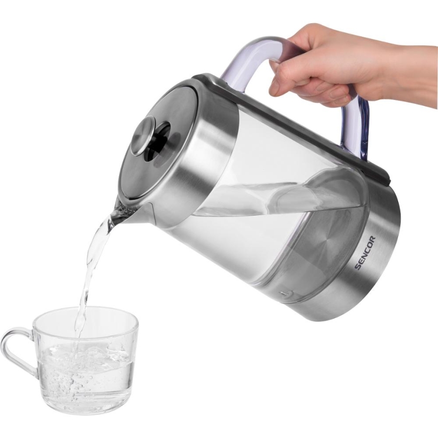 Sencor - Электрический чайник с терморегуляцией, 1,5 л, 1500 Вт/230 В, корпус из нержавеющей стали