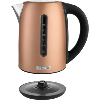 Sencor - Электрический чайник с терморегуляцией 1,7 л 2150 Вт/230 В медный
