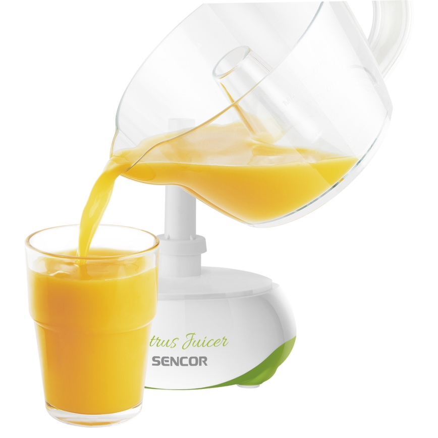 Sencor - Електрична соковижималка для цитрусових 0,7 л 40W/230V білий/зелений
