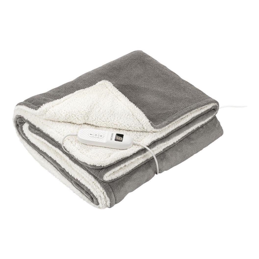 Sencor - Електрична ковдра з підігрівом 160 Вт/230 В 180x130 см сіра