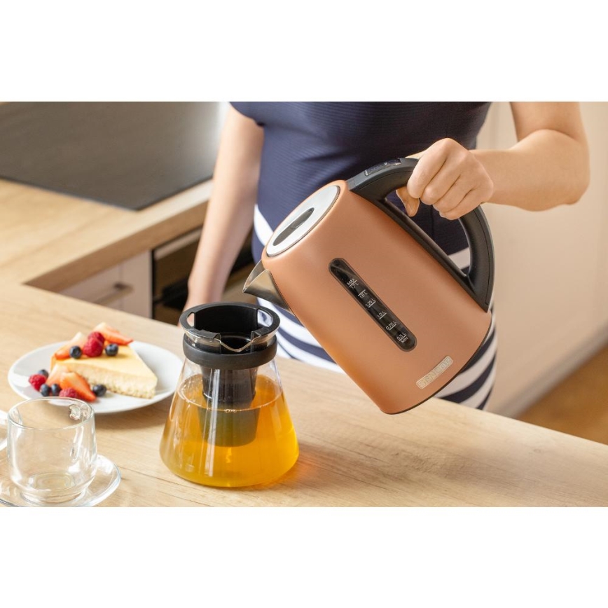 Sencor - Електричний чайник з терморегуляцією 1,7 л 2150 Вт/230 В мідний