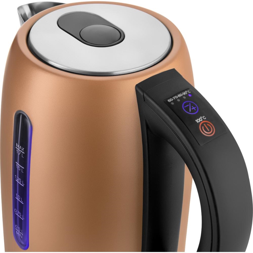 Sencor - Електричний чайник з терморегуляцією 1,7 л 2150 Вт/230 В мідний