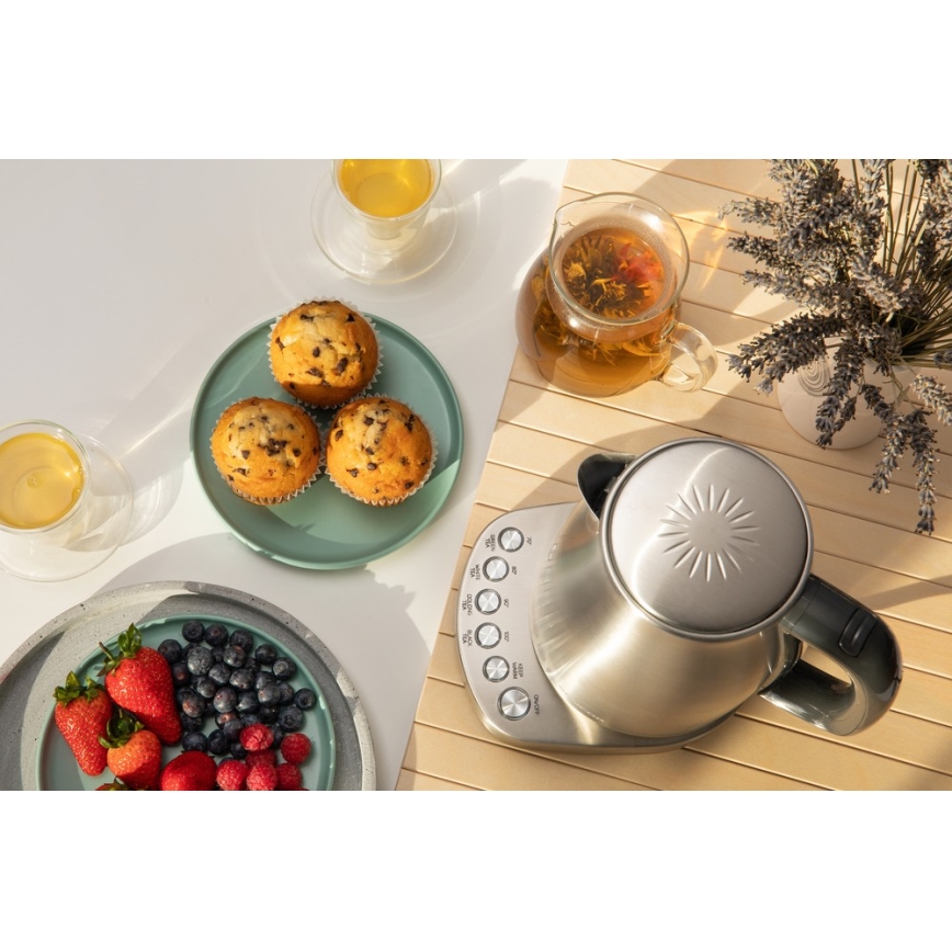 Sencor - Електричний чайник з терморегуляцією 1,7 л 2200W/230V нержавіюча сталь