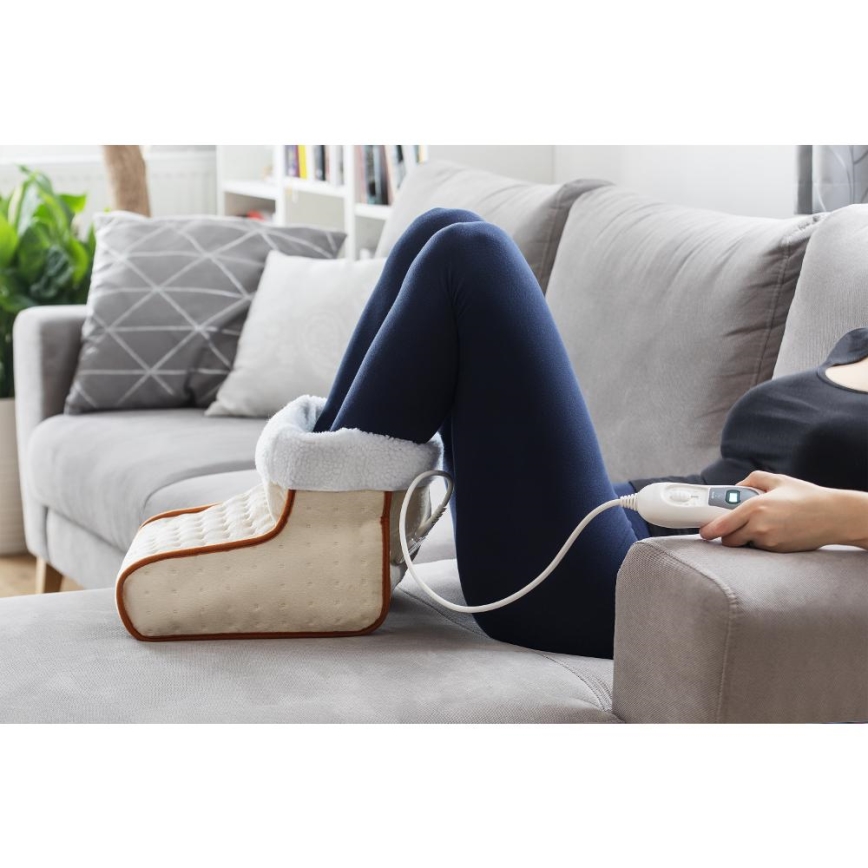 Sencor - Електричний обігрівач для ніг 100 Вт/230 В бежевий