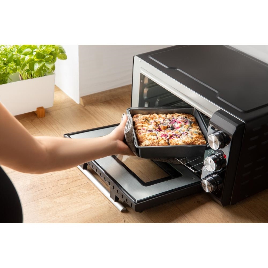 Sencor - Електрична духовка 20 л 1650W/230V чорний