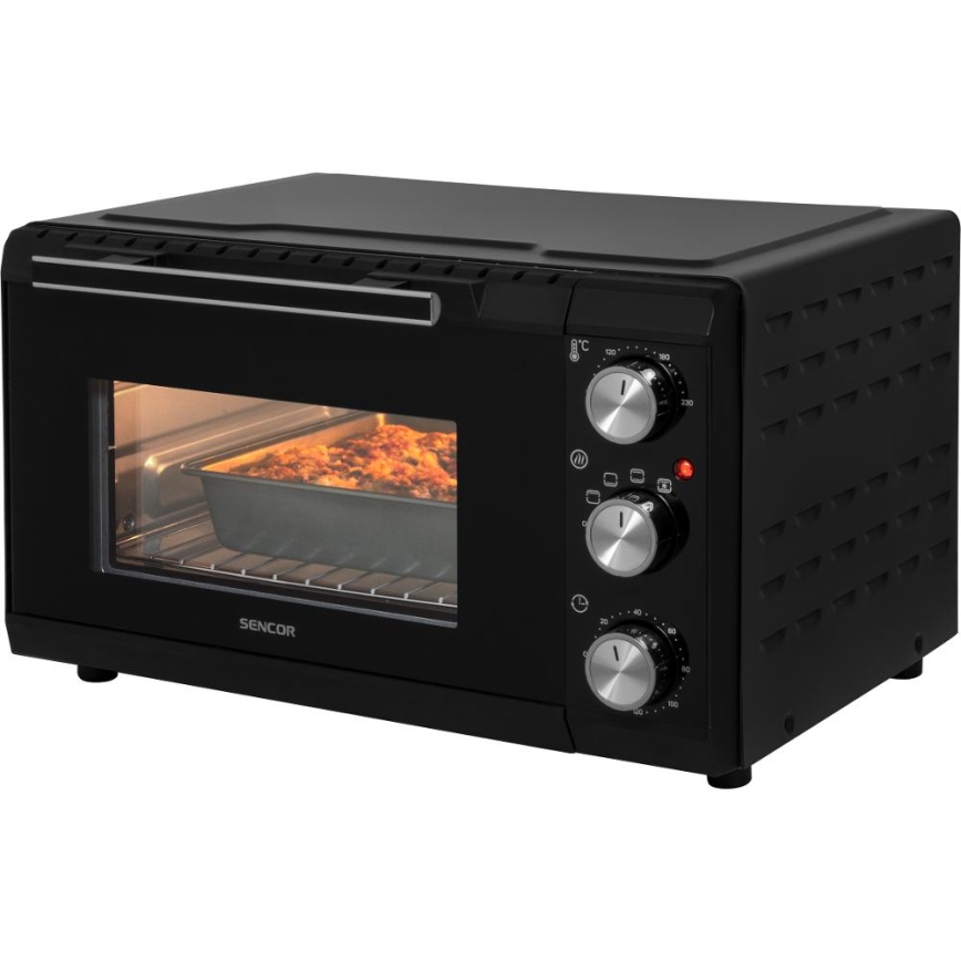 Sencor - Електрична духовка 20 л 1650W/230V чорний