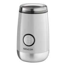 Sencor - Електрична кавомолка для зернової кави 60 г 150W/230V білий/хром