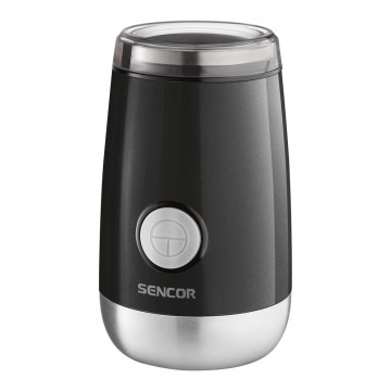 Sencor - Електричний млинок для зернової кави 60 г 150W/230V чорний/матовий хром