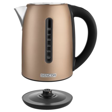 Sencor - Электрочайник с терморегуляцией 1,7 л 2150W/230V коричневый