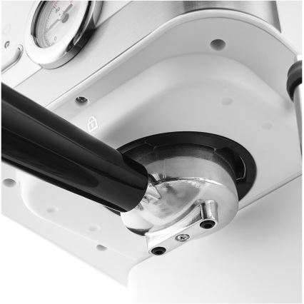 Sencor - Рожкова кавоварка еспресо 1050 Вт/230 В біла/матовий хром