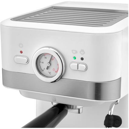 Sencor - Рожковая кофеварка эспрессо 1050 Вт/230 В белая/матовый хром