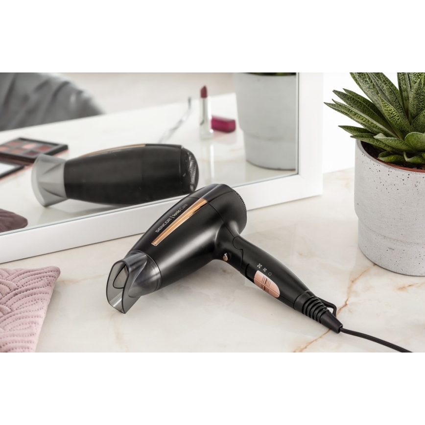 Sencor - Фен 2000W/230V чорний/золотий