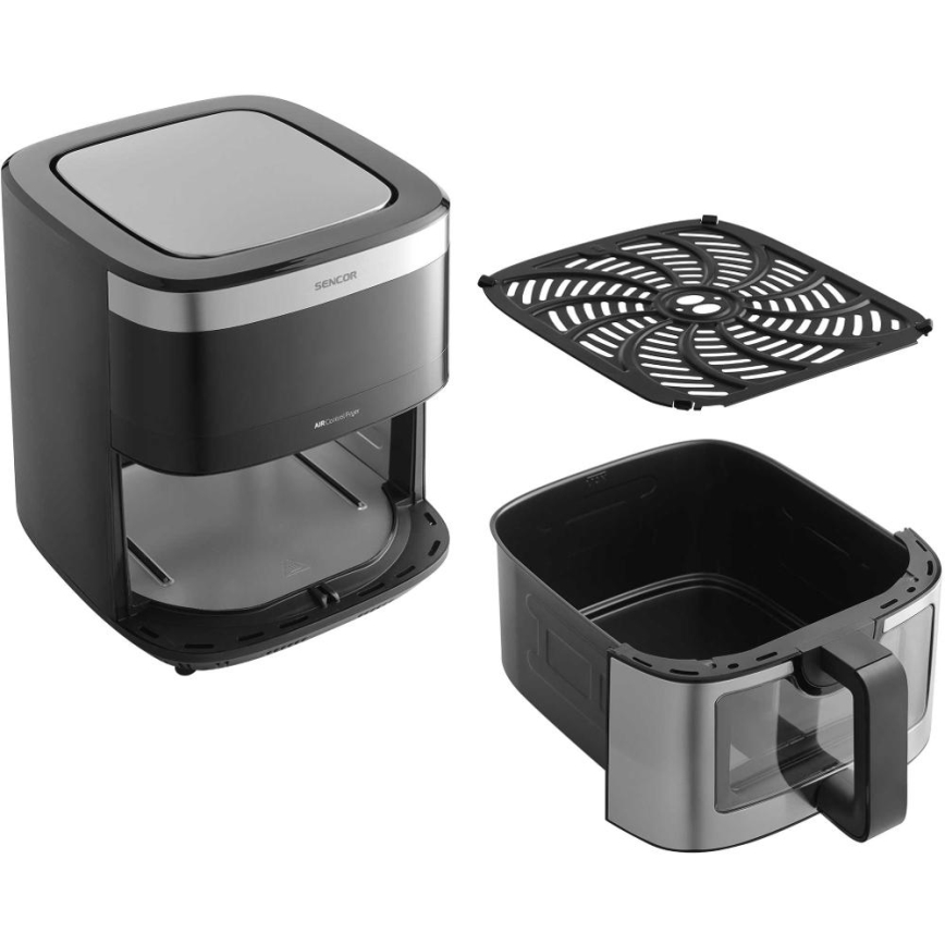 Sencor - Аерофритюрниця 9 л 1700 Вт/230 В чорна/матовий хром