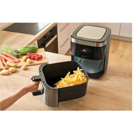 Sencor - Аерофритюрниця 9 л 1700 Вт/230 В чорна/матовий хром