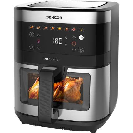 Sencor - Аерофритюрниця 9 л 1700 Вт/230 В чорна/матовий хром