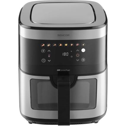 Sencor - Аерофритюрниця 9 л 1700 Вт/230 В чорна/матовий хром