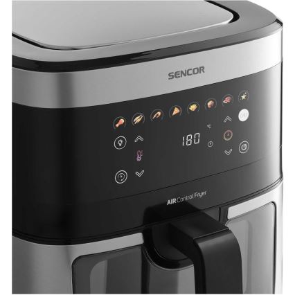 Sencor - Аерофритюрниця 9 л 1700 Вт/230 В чорна/матовий хром