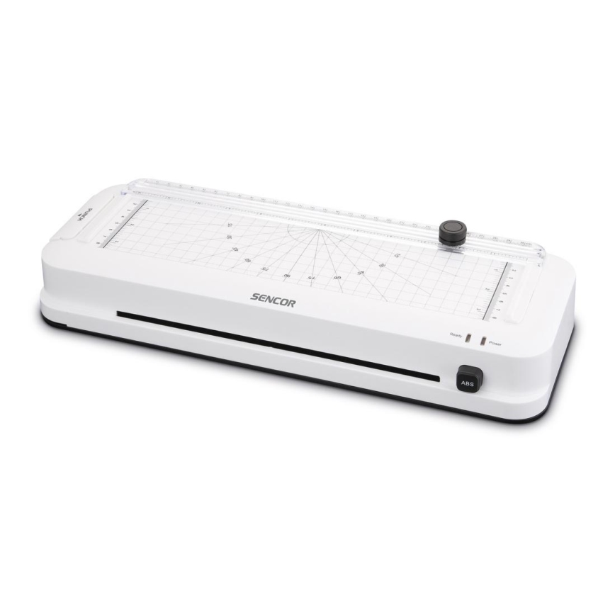 Sencor - Ламінатор A4 з різаком для паперу та дироколом 100W/230V білий
