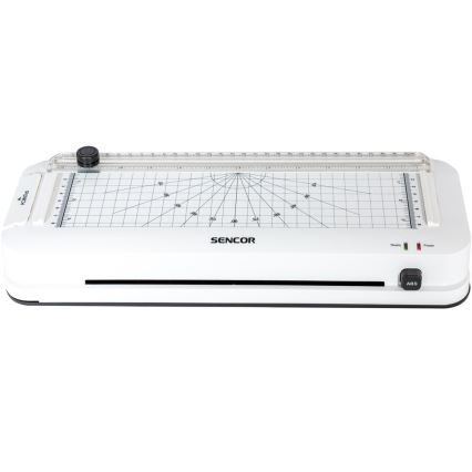 Sencor - Ламинатор формата А4 с резаком и дыроколом 100W/230V белый