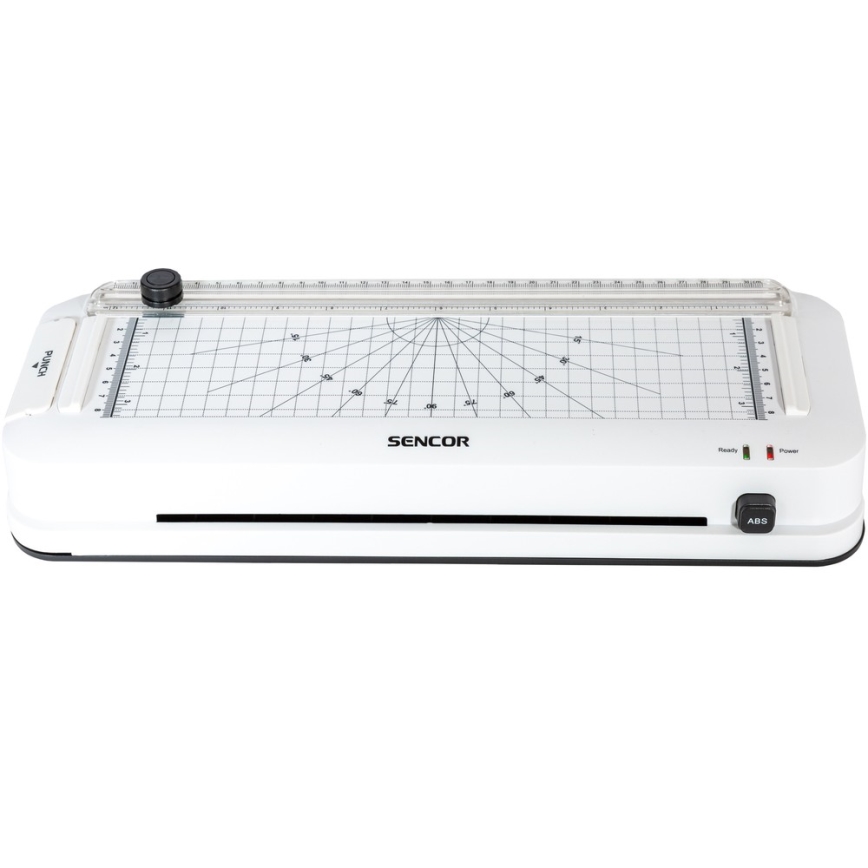 Sencor - Ламинатор формата А4 с резаком и дыроколом 100W/230V белый