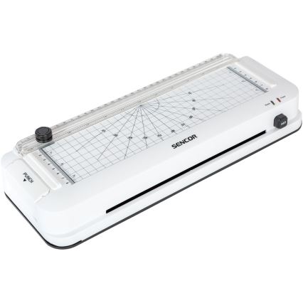 Sencor - Ламинатор формата А4 с резаком и дыроколом 100W/230V белый