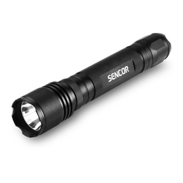 Sencor - LED Алюмінієвий ліхтарик LED/5W/6xAAA IP44 чорний