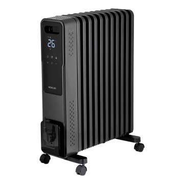 Sencor - Масляний обігрівач з 11 ребер 1000/1200/2400 Вт/230 В Wi-Fi чорний
