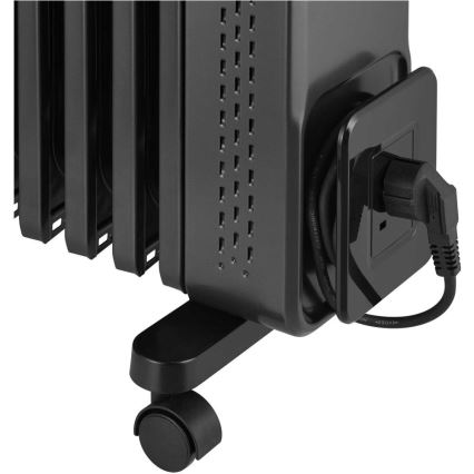 Sencor - Масляний обігрівач з 11 ребер 1000/1200/2400 Вт/230 В Wi-Fi чорний