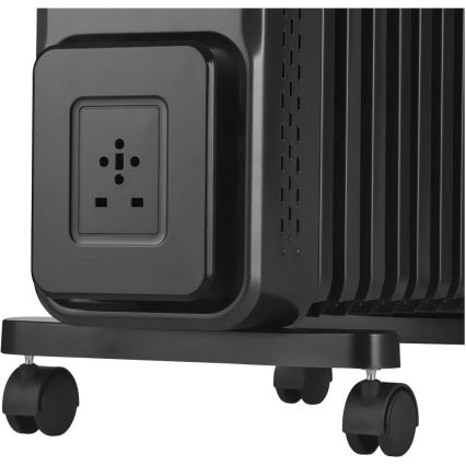 Sencor - Масляний обігрівач з 11 ребер 1000/1200/2400 Вт/230 В Wi-Fi чорний