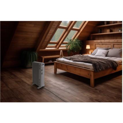 Sencor - масляний обігрівач із 9 секцій, 800/1200/2000 Вт/230 В, білий