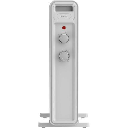 Sencor - Масляний радіатор, 7 секцій, 600/900/1500 Вт, 230 В, білий