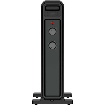 Sencor - масляный обогреватель с 7 секциями 600/900/1500 Вт/230 В черный