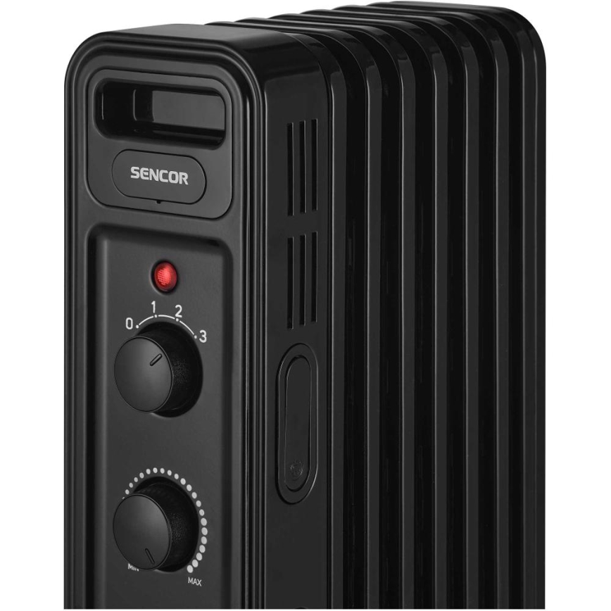 Sencor - масляный обогреватель с 7 секциями 600/900/1500 Вт/230 В черный