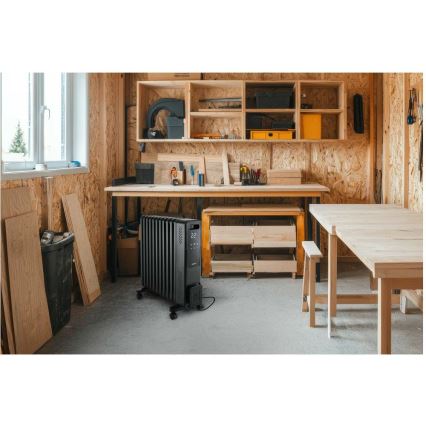 Sencor - масляный радиатор на 11 секций 1000/1200/2400 Вт, 230 В, с Wi-Fi, чёрный