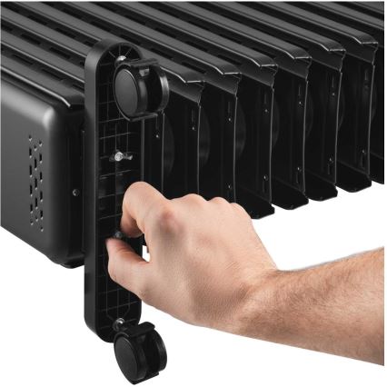 Sencor - масляный радиатор на 11 секций 1000/1200/2400 Вт, 230 В, с Wi-Fi, чёрный
